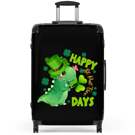 St Patric Day Dinosaur Dino Saurus Irish Suitcases