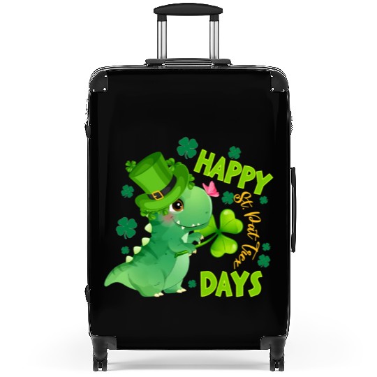 St Patric Day Dinosaur Dino Saurus Irish Suitcases