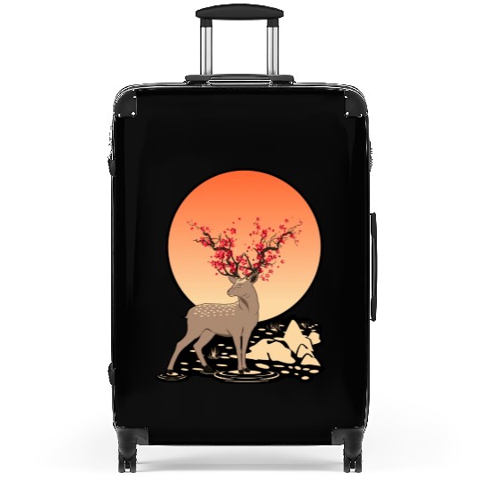 Sika Deer Spirit Sakura Deer Spirit Suitcases