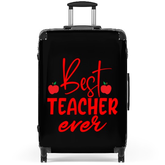 Red Quote Best Teacher Ever Suitcases
