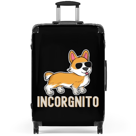 Funny Incorgnito Welsh Corgi Owner Dog Lover Corgi Suitcases