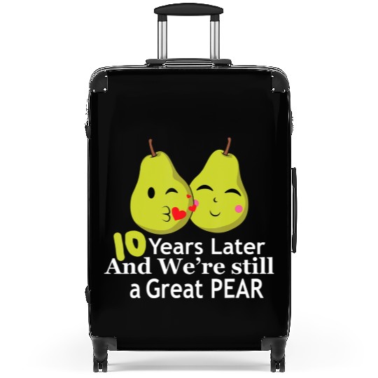 10 Ten Year Anniversary Matching Couple Great Pear Suitcases