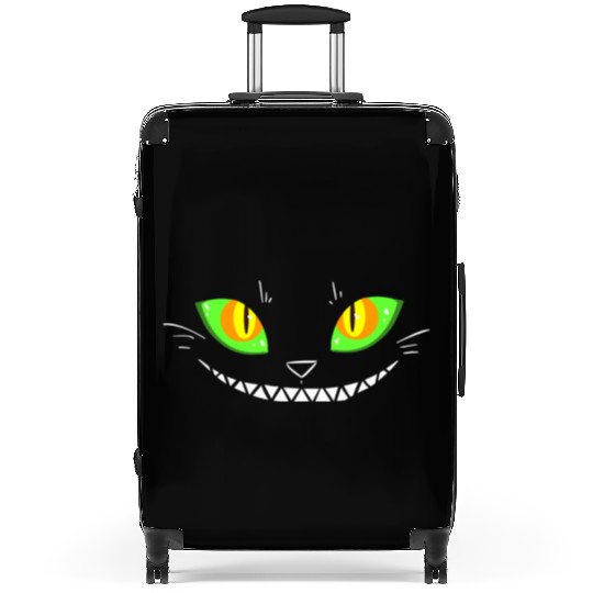 Creepy Cat Face Suitcases