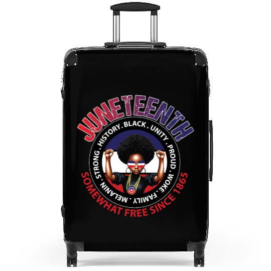 Juneteenth Red White and Blue Power Suitcases