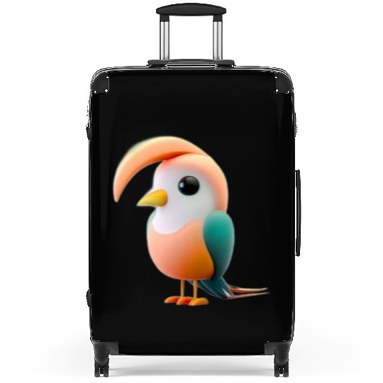 Cute Bird of Paradise 3D Render Suitcases