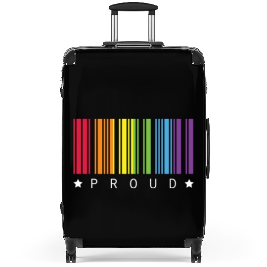 Proud Star Rainbow Barcode LGBTQ Pride Month Gift Suitcases