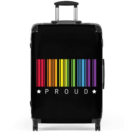 Proud Star Rainbow Barcode LGBTQ Pride Month Gift Suitcases