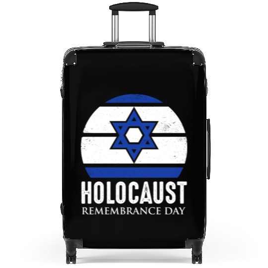 Holocaust Remembrance Day Star David White Blue Suitcases