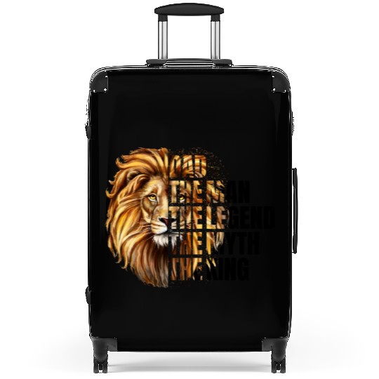 Dad the Man the Legend Leopard Lion Png Suitcases