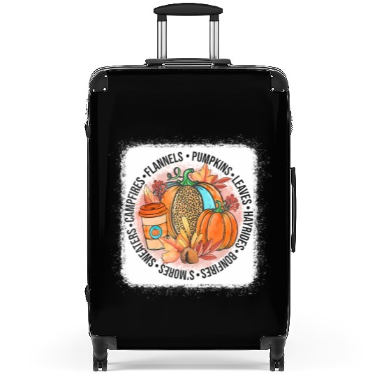 It's Fall Y'all Happy Fall Vibes Autumn Leaves Suitcases
