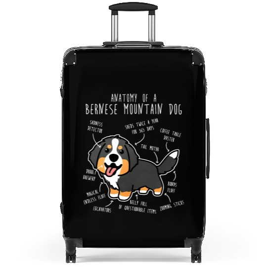 Bernese Mountain Dog Anatomy Suitcases
