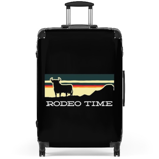 Rodeo Time Cowboy Wild West Cow Horseman Ranch Suitcases