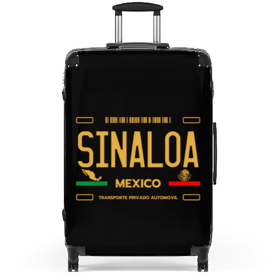 Sinaloa Meco License Plate Aesthetic Sinaloa Suitcases