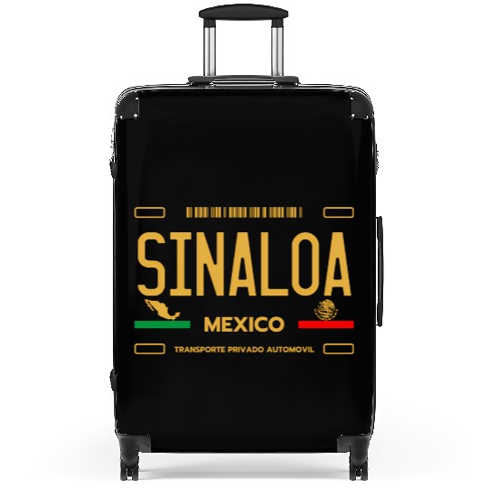 Sinaloa Meco License Plate Aesthetic Sinaloa Suitcases