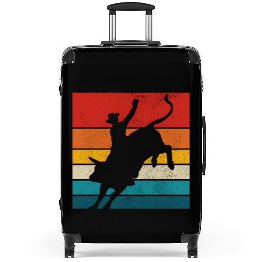 Bull Riding Rodeo Cowboy Western Bull Rider Suitcases