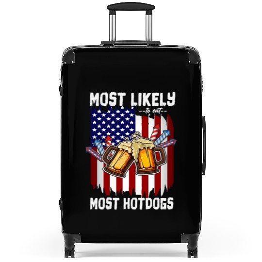 4th Of July Party Most Likely To Eat Hotdogs Suitcases