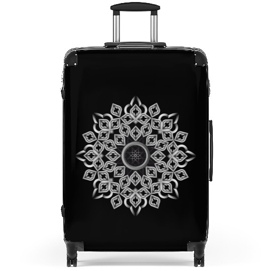 Gothic rosette stained glass ornament Suitcases