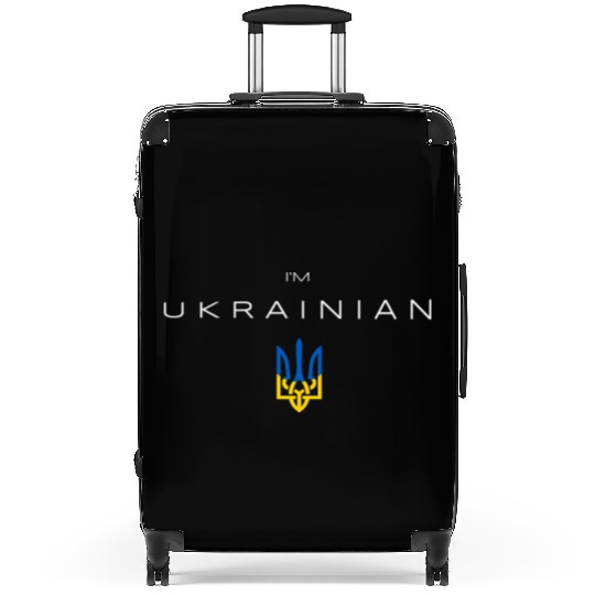 I am Ukrainian - I am from Ukraine Trident Flag Suitcases