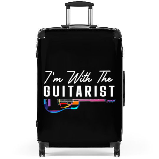 I'M With The Guitarist Girlfriend Guitar Player Suitcases