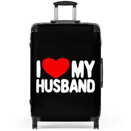 I Love My Husband Red Heart Wife I Love My Husband Suitcases