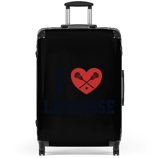 I love Lacrosse Fan Mom Goalie Lax Legend Lacrosse Suitcases