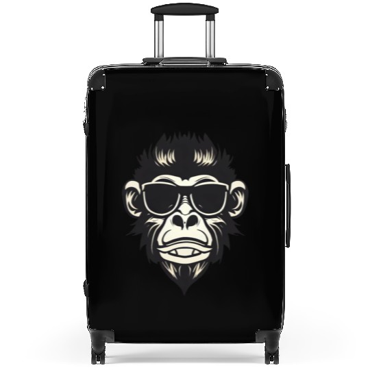 Cool Monkey with Sunglasses - Rock and Roll Design Suitcases