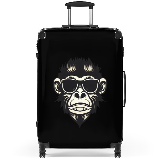 Cool Monkey with Sunglasses - Rock and Roll Design Suitcases