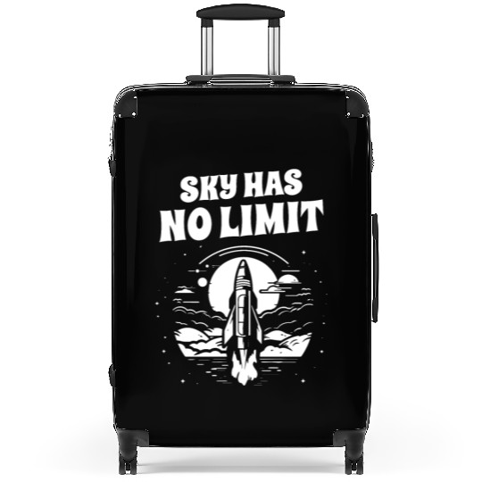 Aerospace engineer sky no limit rocket scientist Suitcases