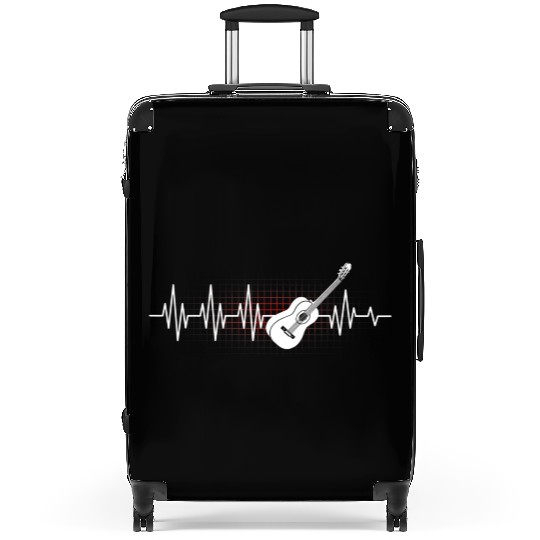Funny Acoustic Guitar Heartbeat Musician Suitcases