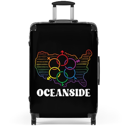 Oceanside Pride Month Pride Flag LGBT Community LG Suitcases
