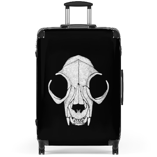 Cat Skull Pointillism Suitcases