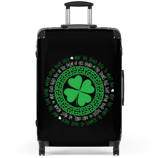 Irish Blessing Celtic Knot 4 Leaf Clover - St Suitcases