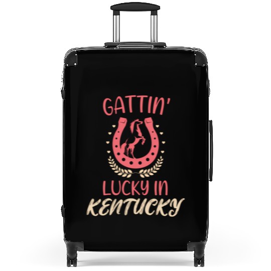 Gattinâ€™ Lucky In Kentucky Horse Racing Derby Suitcases