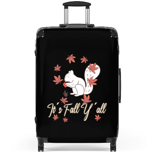 Love squirrel Thanksgiving Happy Fall Y'all Suitcases