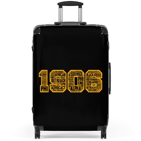 Mens Alpha African Fraternity Hand Sign 1906 Words Suitcases