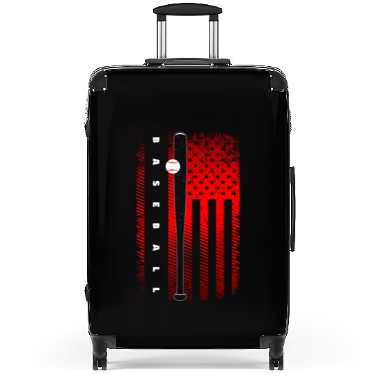 American Flag Baseball Suitcases
