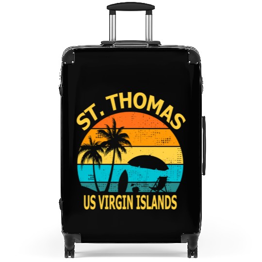 Travel St Thomas Us Virgin Islands Vacation Souven Suitcases