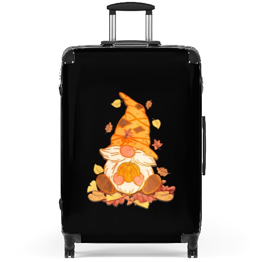 Fall Gnome Autumn Leaves Funny Halloween Pumpkins Suitcases