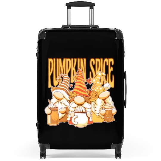Gnomes Autumn Season Pumpkin Spice Hallothanksmas Suitcases