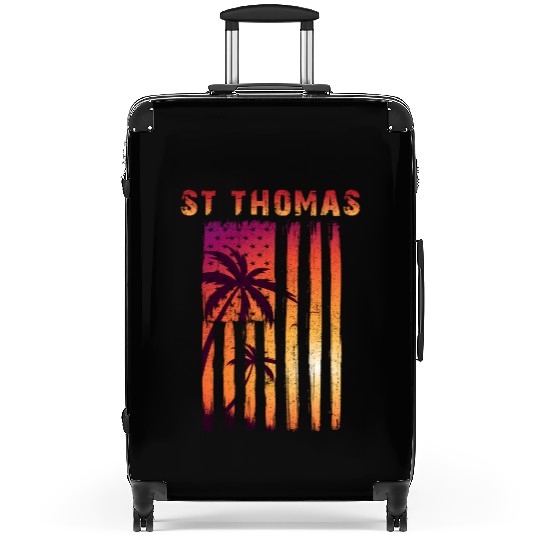 St Thomas Us Virgin Islands Patriotic Flag Suitcases
