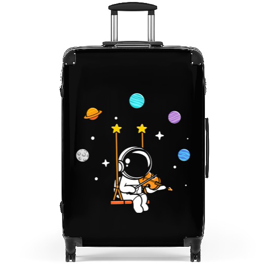 Astronaut Violin Player Violinist Viola Classical Suitcases