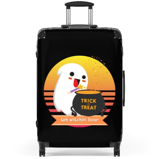 Halloween Cute Ghost Witching Hour Trick Or Treat Suitcases