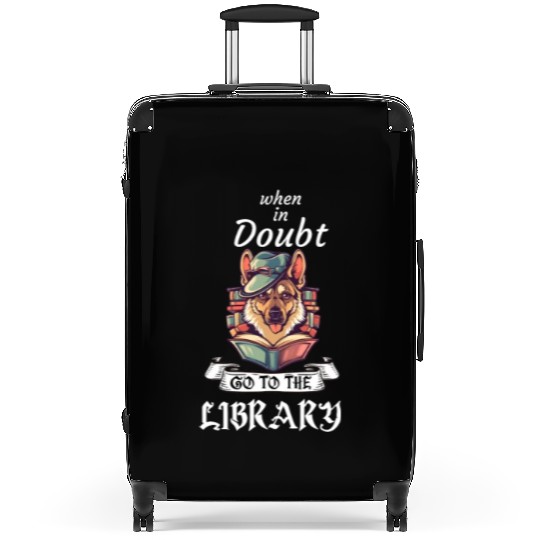 When in doubt got to the library, bookworm dog lov Suitcases