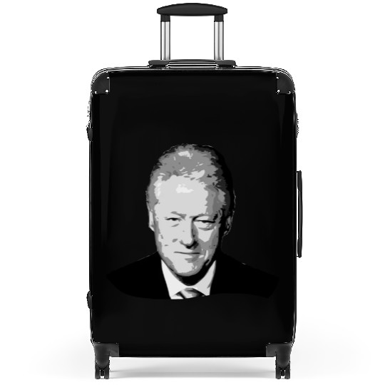 Bill Clinton Grayscale Pop Art Suitcases