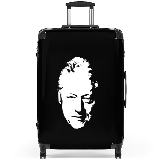 Bill Clinton White On Black Pop Art Suitcases