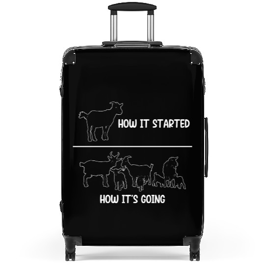Goat Lover Farming Nature Animals Funny Sarcastic Suitcases