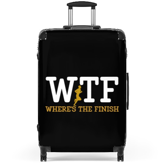 Running Wtf Where'S The Finish Runner Joke Suitcases