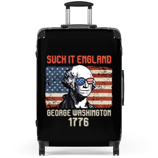 Suck it England George Washington 1776 USA Suitcases