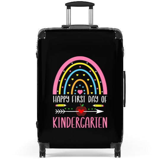 happy first day of Kindergarten Rainbow back to Suitcases