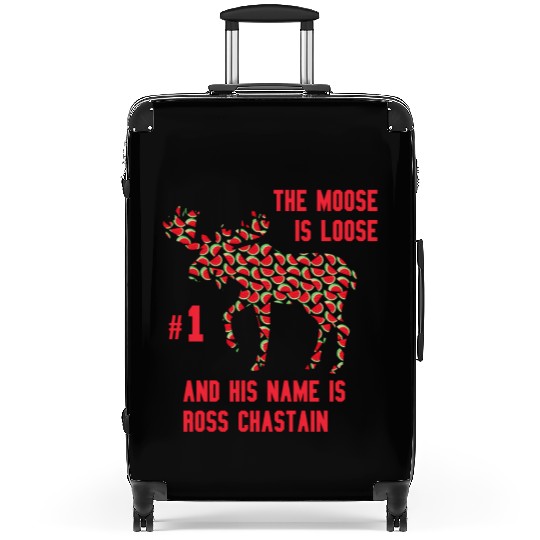 Watermelon Moose Is Loose And His Name Is Ross Suitcases